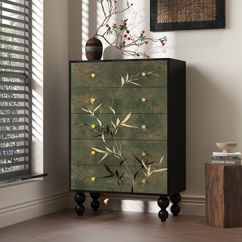 Delicate Painted Storage Cabinet Sideboard