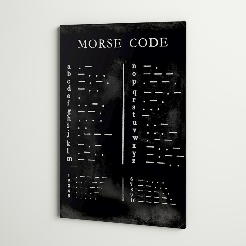 " Morse Code Chart ", 36" H x 24" W x 1" D
