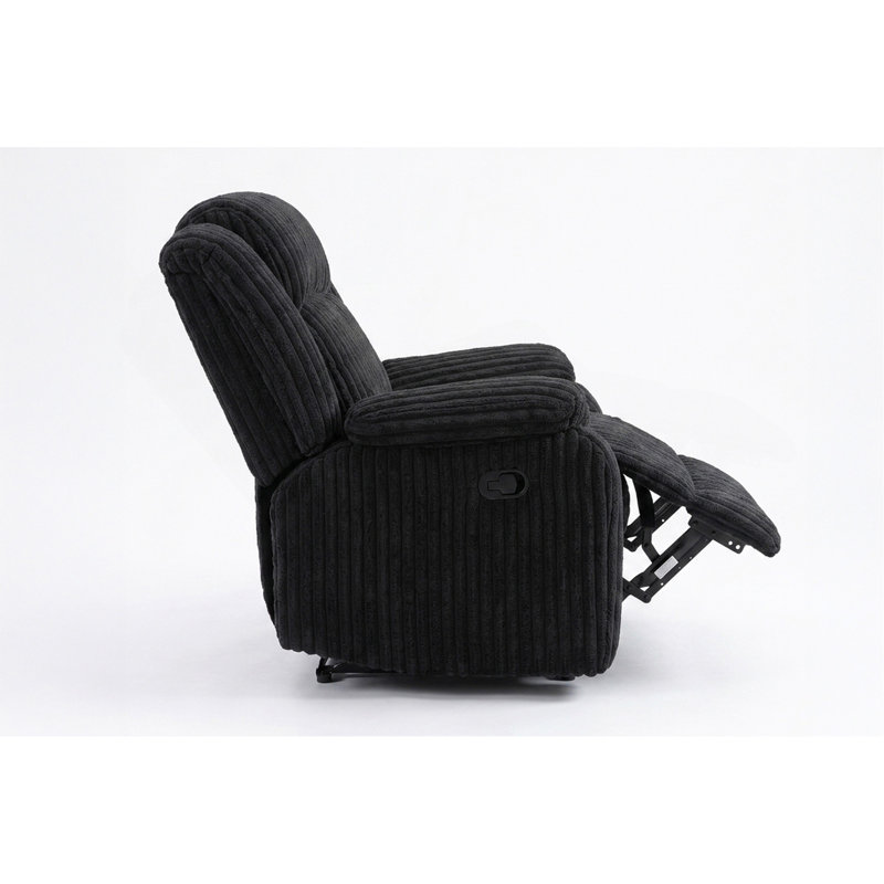 Canapé avec causeuse et console inclinable en velours noir 3 pièces