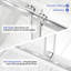 Porte de douche coulissante double sans cadre, verre trempé transparent de 1/4 po-137990140