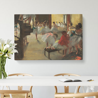 The Ballet Ballerina Dancers In Class by Edgar Degas - Wrapped Canvas Painting