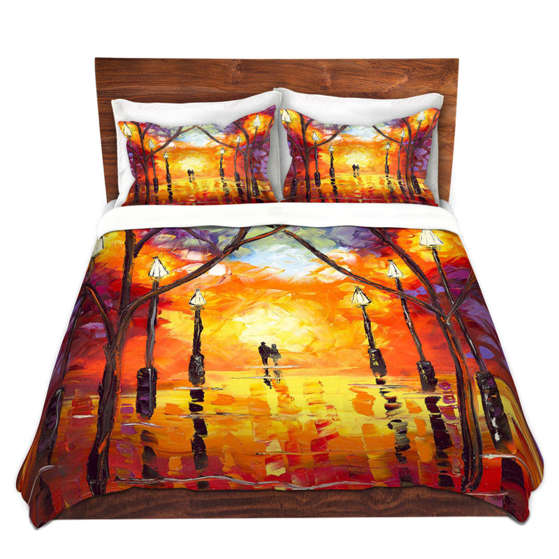 Ensemble de housse de couette infinite love, 1 housse simple + 1 taie standard