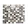 1" x 1" Metal and Glass Grid Mosaic Wall Tile