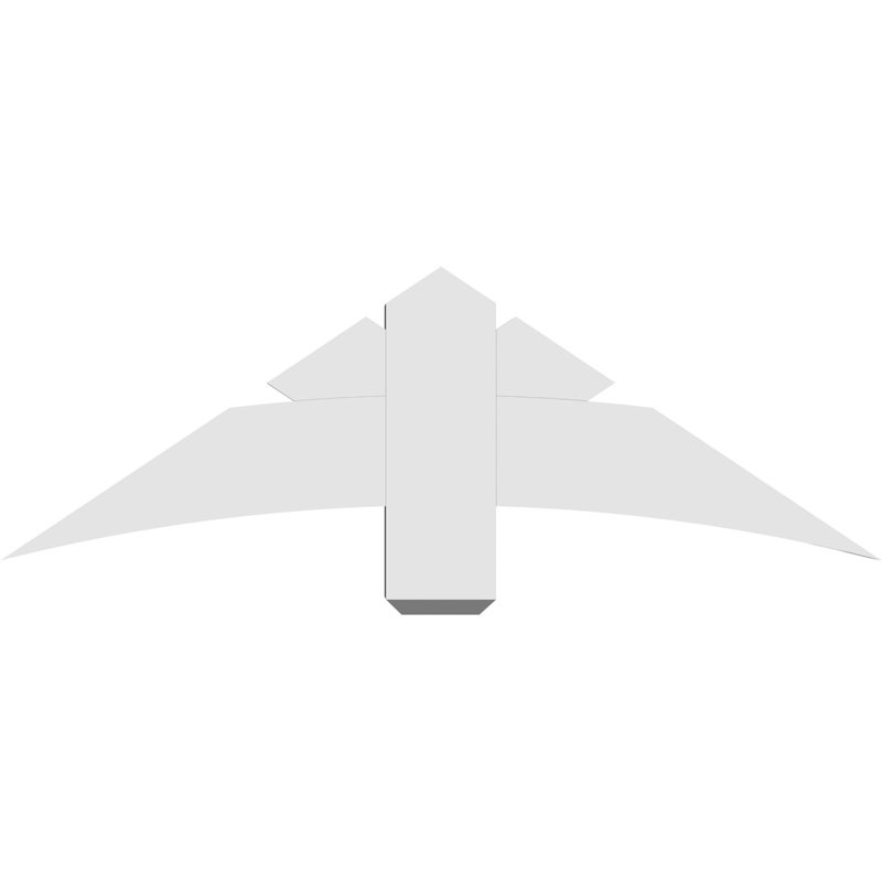Support de pignon Alberta Alberta, H 16 po x l 48 po (pas: 8/12), P 4 po x F 6 po, PVC