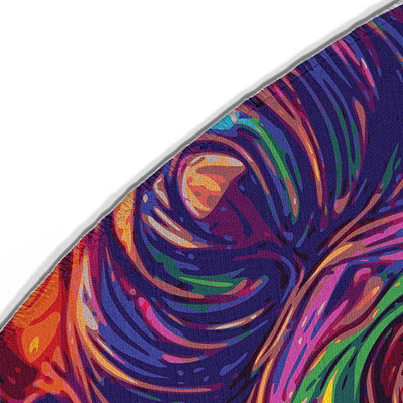 Psyche Wave Indoor And Outdoor Area Rug, Round 5'