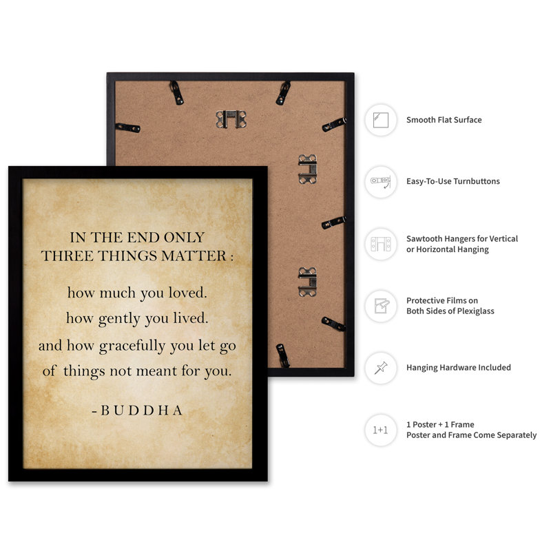 Only Three Things Matter No1, Black Framed, Poster, 11"H x 14"W