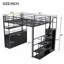 Full Size Metal Loft Bed with Storage (No Box Spring Needed, Strong Support)-1988897954