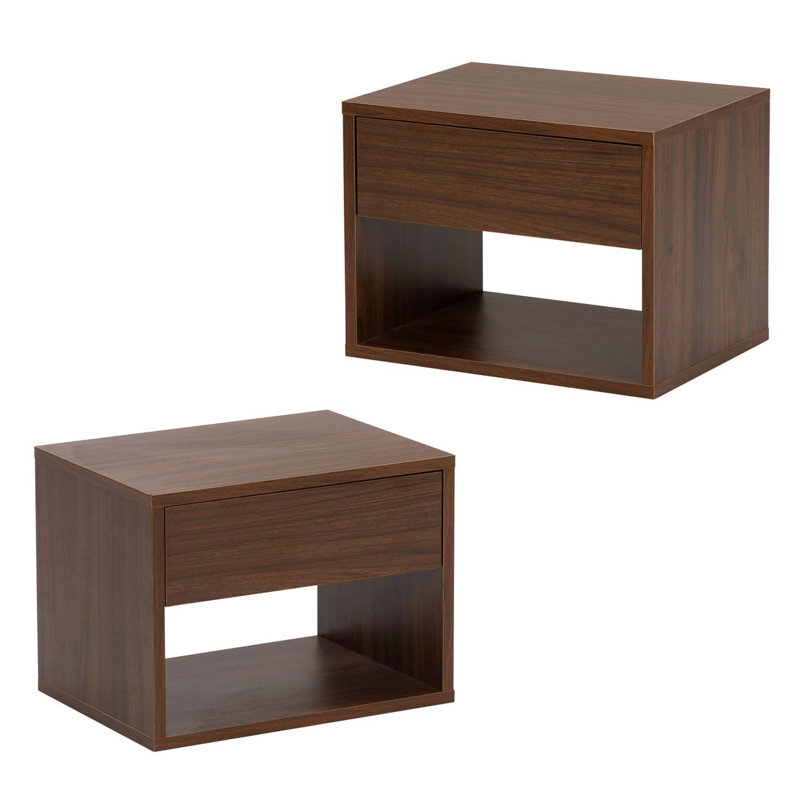 Tall 1-drawer Wall-mounted Nightstand (set Of 2)