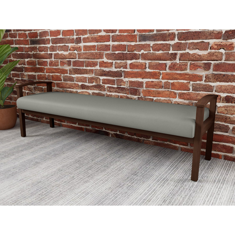 Banc en bois massif Amherst, Noyer Riftwood, Patriot Plus