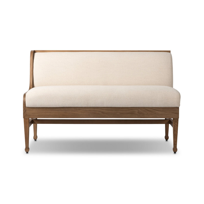 Priscilla LAF Dining Bench-49"-Crypton Wayfarer Snow, 32" H x 49" W x 26.5" D