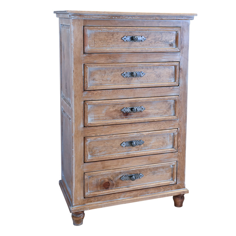 Commode Rio Hondo, Blanc/Brun clair