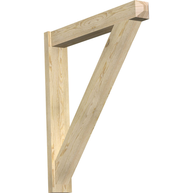 Artisan traditionnel en bois rustique, Sapin Douglas de 6 po (sciage brut), P 38 po x H 42 po
