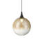 Iissa, luminaire suspendu, 6 po, noir mat, verre ambré-2002446596