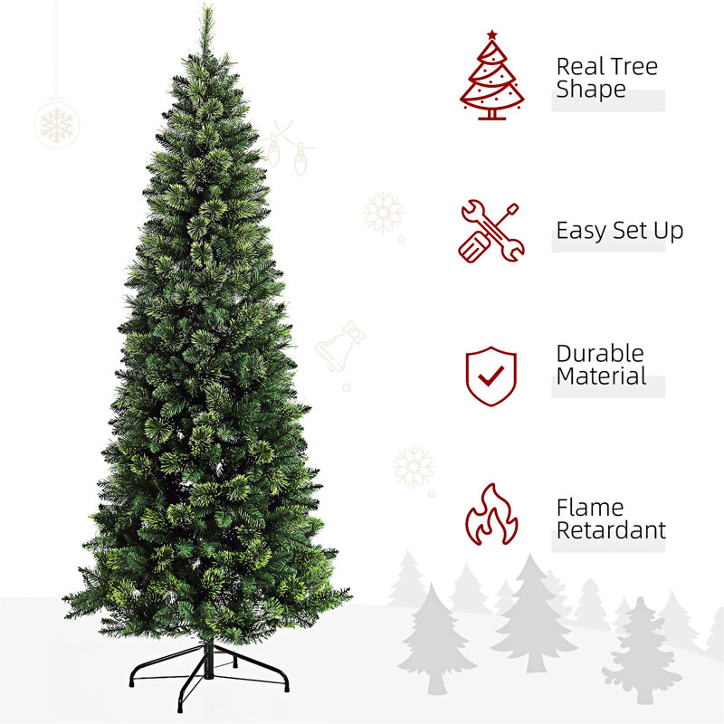 Moitié d'arbre de Noël artificiel, 7.4'