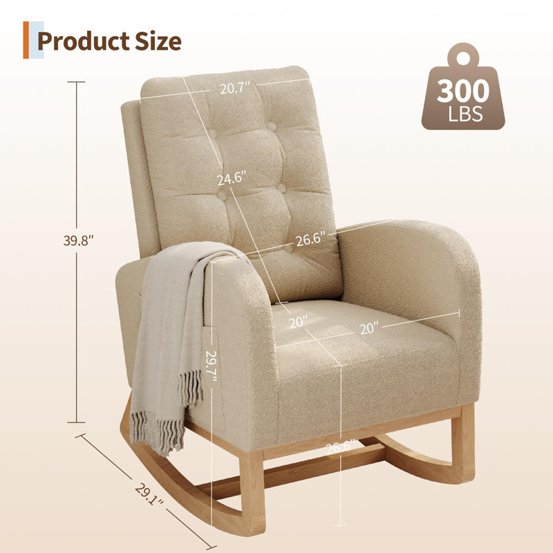 Chaise berçante Modern, Brun