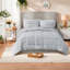 Ensemble de literie luxueuse à poil long et long, confort moelleux en polyester pour chambre à coucher moderne