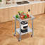 Table de travail en acier inoxydable 76 x 61 x 84 cm, capacité de charge de 318 kg, 4 roues, 3 hauteurs réglables, table de préparation alimentaire robuste pour cuisines professionnelles et restaurants, argent-62288014