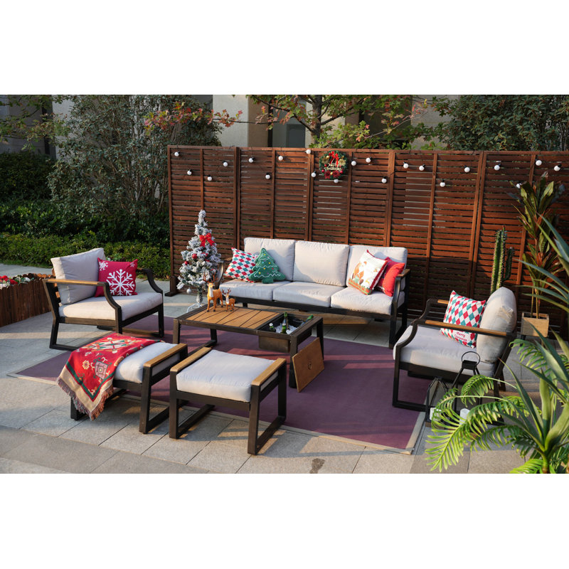 Ensemble de conversation avec canapé 6 pièces Betzaira