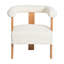Chaise rembourrée en tissu Teddy
