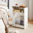 Narrow Side Table With Storage Shelf, 3 Tier Slim End Table For Small Spaces, Wood Small Nightstand With Magazine Rack For Living Room, Bedroom, Sofa, Space Saving, White
