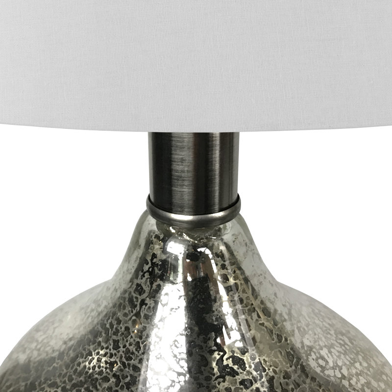 Freddy Glass Table Lamp, Mercury Glass