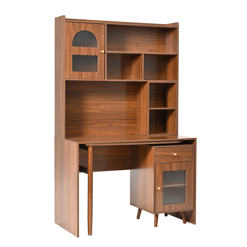 Bureau d'ordinateur avec bureau pivotant à 90 degrés