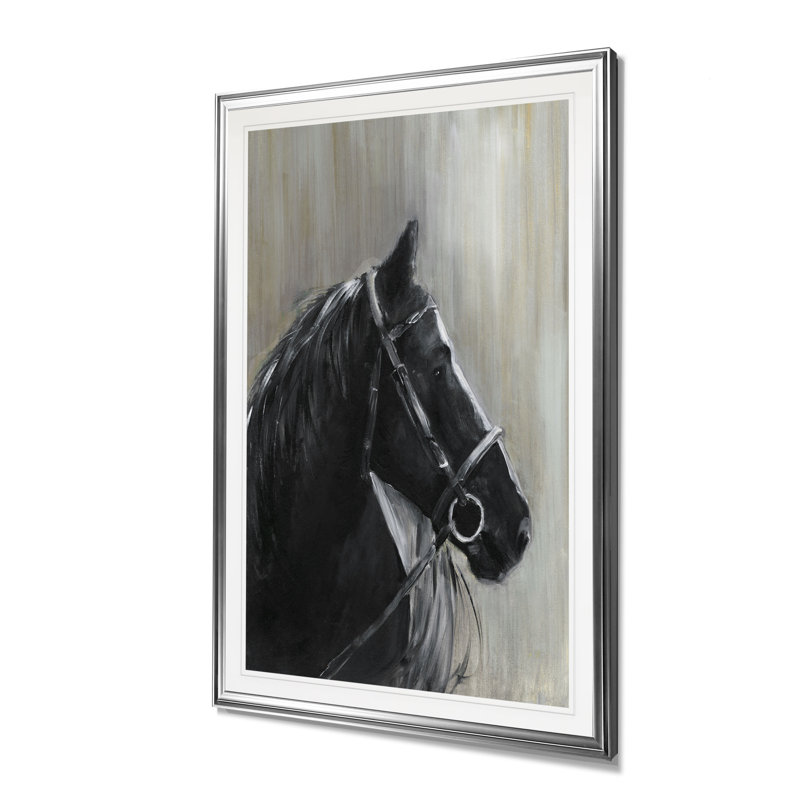 " Midnight Thunder ", 36" H x 26" W x 1.5" D, Silver Frame