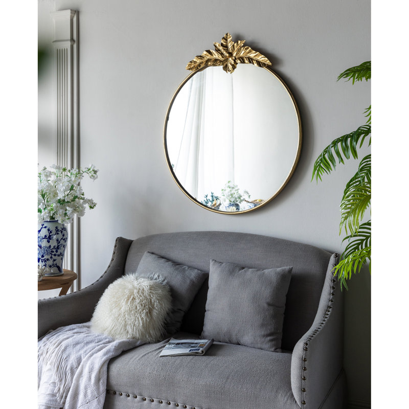 Grand miroir mural rond rond 36 po x 41 po