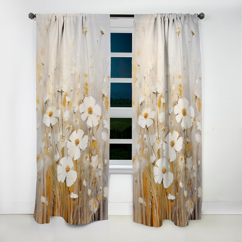 Bissonette - Rideau Wildflowers - Rideau occultant à motif floral - 1 panneau, L 52 po x L 108 po