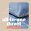 Silentnight Seersucker Coverless Duvet 10.5 Tog With Matching Pillowcases,  All Seasons-100006386-115922208