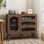 Armoire décorative avec 3 tiroirs, armoire de rangement en bois avec tablettes, buffet de salon, vestibule