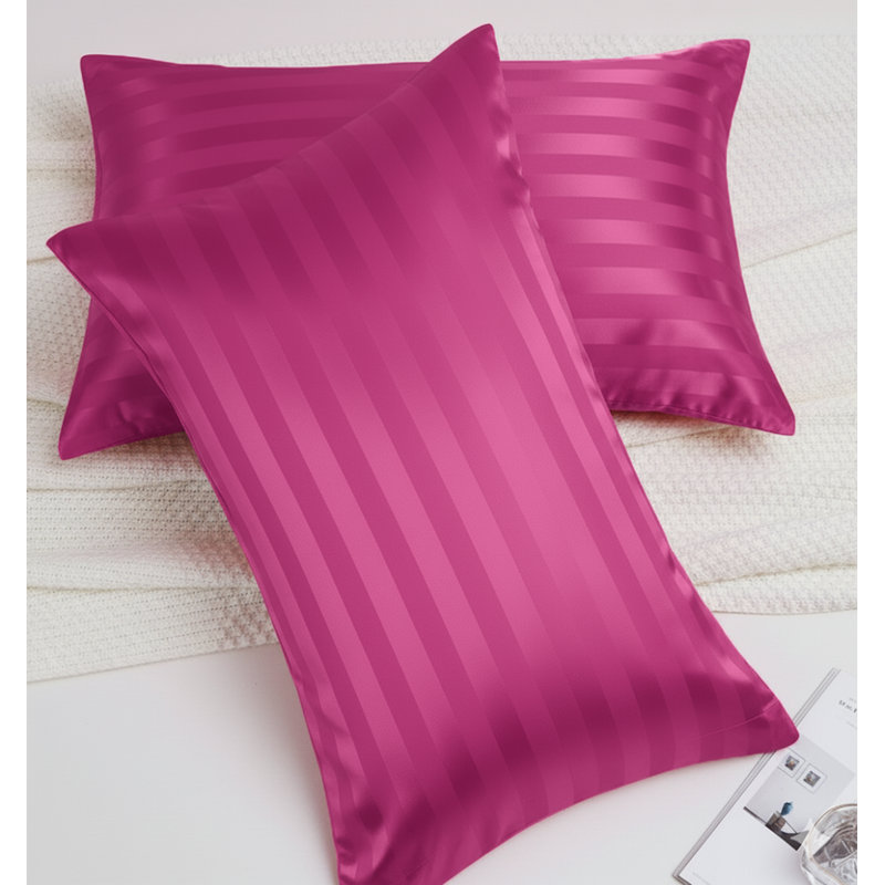 Set of 2 Microfiber Pillowcases - Super Soft, Breathable & Wrinkle-Resistant Pillow Covers, Pink