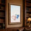 Art mural sur toile rose et bleu-401677265