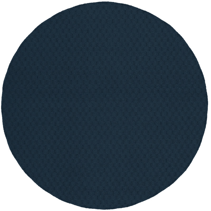 Tapis touffeté indigo, Rond 60 po
