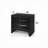 1Pc Black Finish Nightstand With Two Storage Drawers And Pull Out Tray Wooden Bedroom Furniture-1744057059
