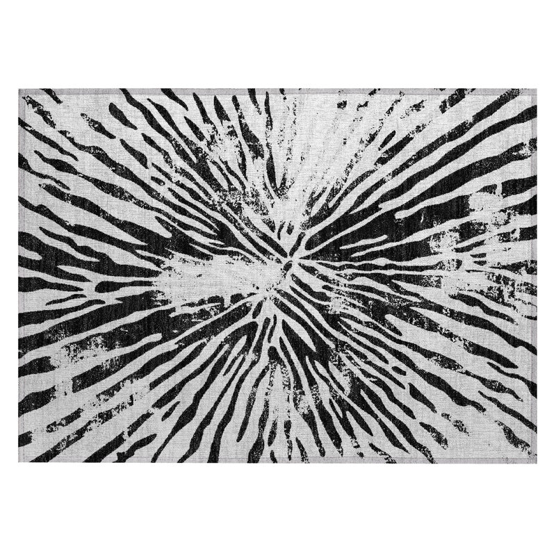 Colier Flatweave Abstract Indoor / Outdoor Rug, Rectangle 1'8" x 2'6"