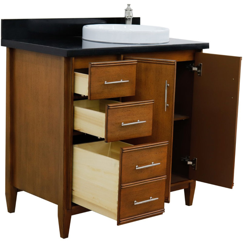 Ensemble de meuble-lavabo simple 37 po, Noir