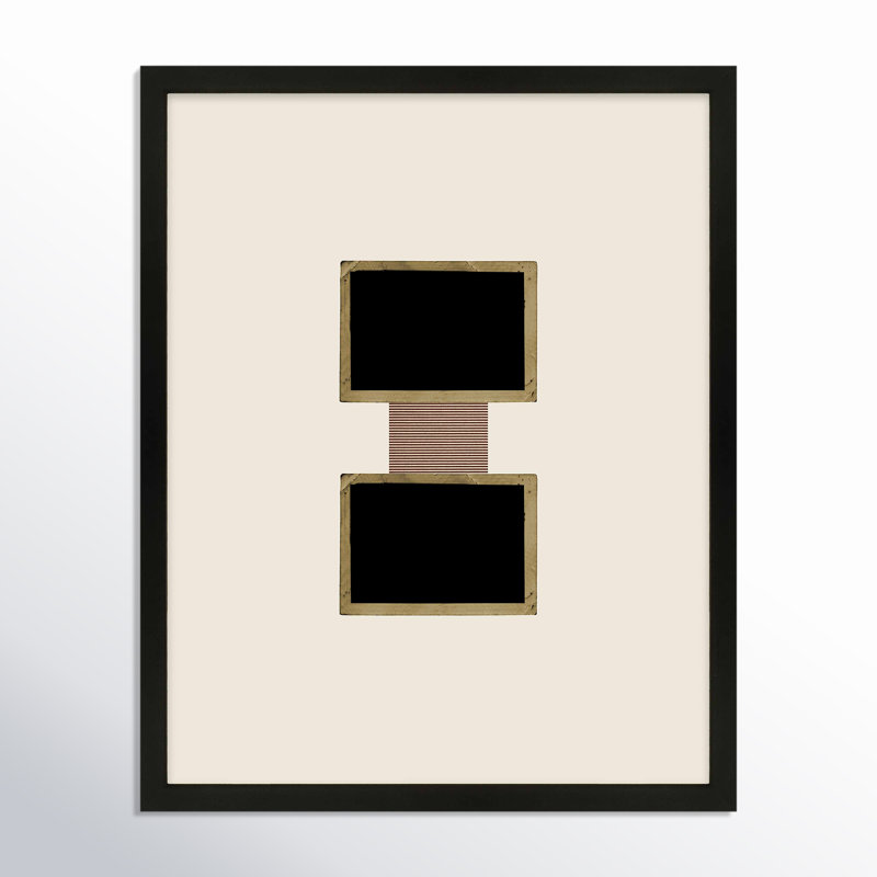 Column 1 Print by Eleni Psyllaki For Paradissi Digital Art, Black Framed, 20" H x 16" W  x 1.25" D
