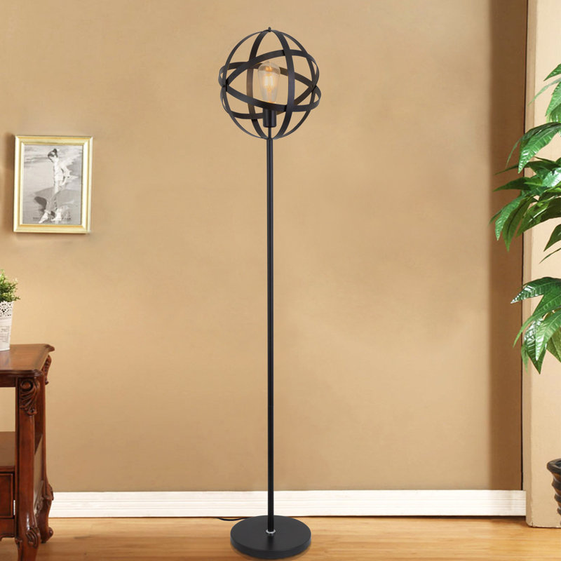58'' Black Traditional Floor Lamp