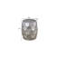 Table de bout moderne en aluminium ET101 de 21 po de hauteur, table d'appoint avec base à motif de losanges argenté brillant, même modèle Asg150108442-827010513