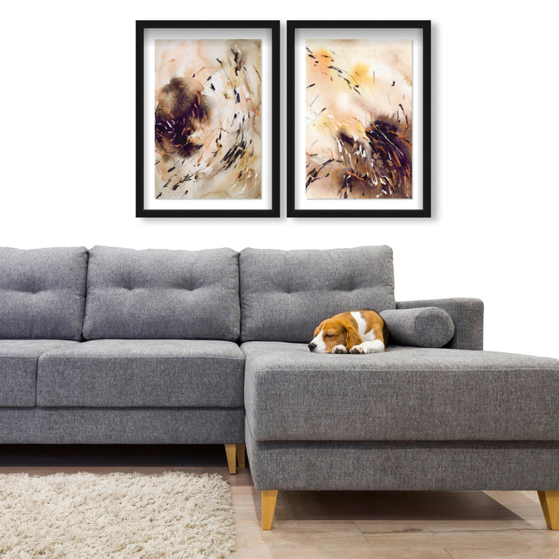 Floating Autumn Set Set by Oliver Gal, 63"H x 43"W, Black Shadowbox