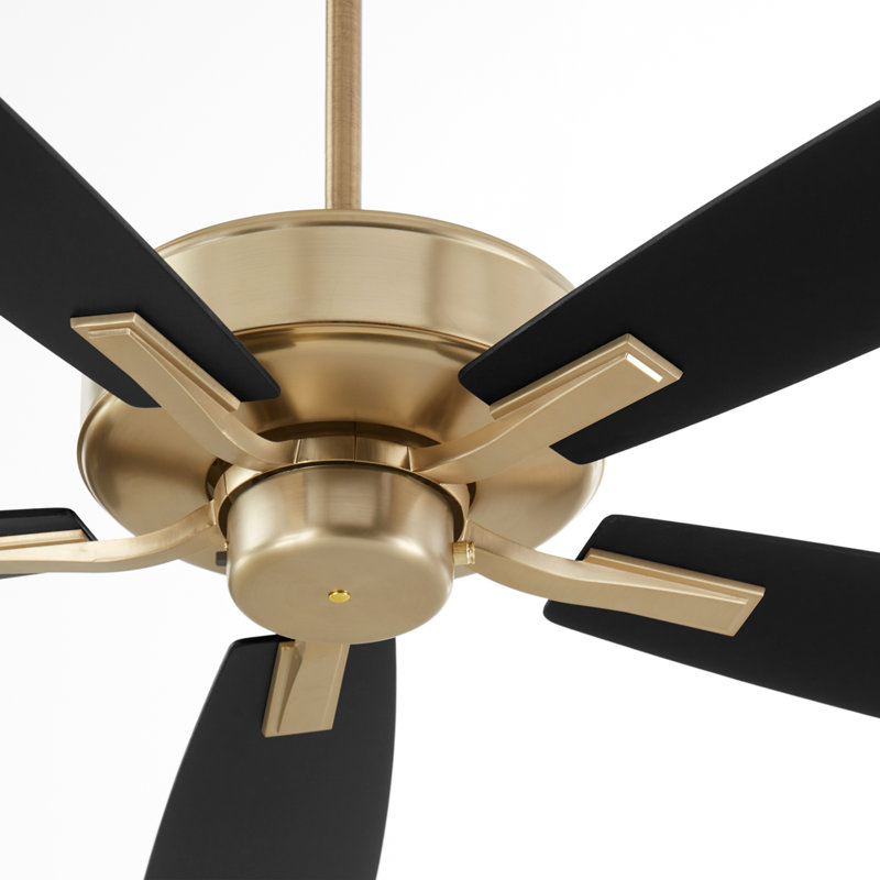 52'' Ceiling Fan, Gold with Matte Black Blades