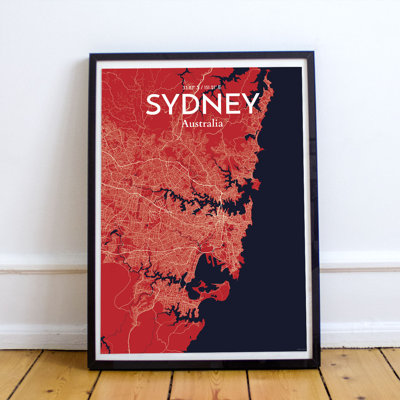 Sydney City Map - No Frame Print