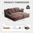Boneless Modern Corduroy Chaise Lounge Chair, High-density Foam With Pocket Springs, Contemporary Style, For Living Room-2046146953