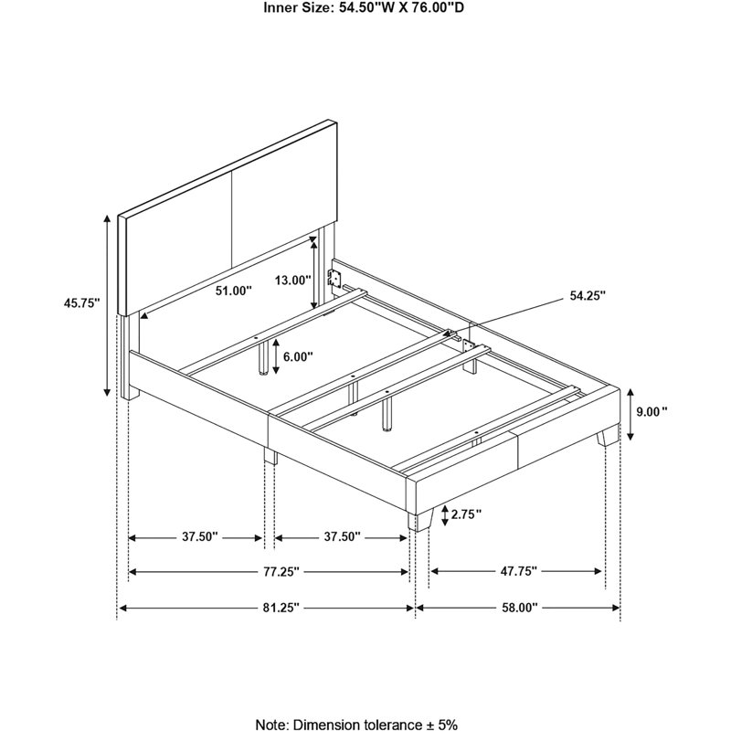 Structure de lit rembourrée en similicuir avec sommier tapissier pour un panneau de chambre à coucher progressif, Lit double