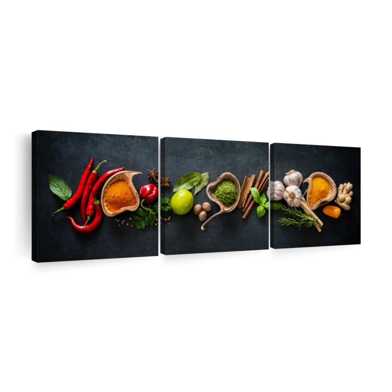 Épices pour la cuisson 3 pièces, H 8 po x l 26 po x P 1 po