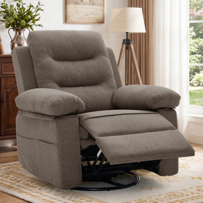 Recliner Chair,360° Swivel Recliner with Massage and Heat,Rocker Recliner Chair With Side Pockets for Living Room