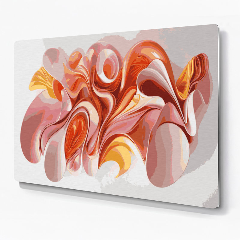 Lyrical Abstraction 72 Gray Metal Wall Art, 12" H x 18" W