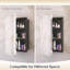 Armoire à pharmacie en nickel brossé pour salle de bain avec miroir, cadre en acier inoxydable, tablettes réglables, encastré ou mural, conception rectangulaire arrondie, fabrication durable-1070058311