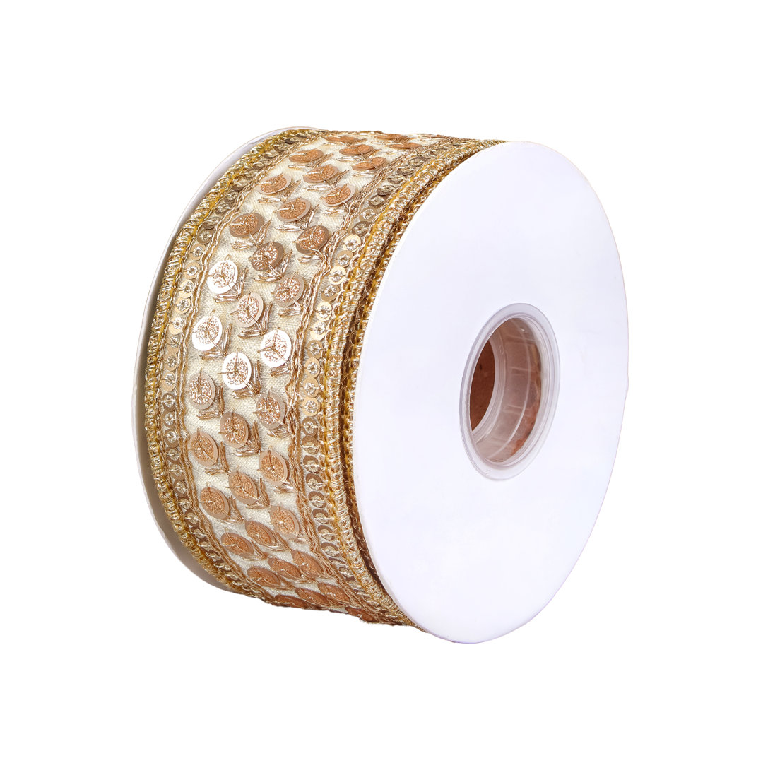 Dupioni Gold Beaded Ribbon HGTV Home Collection